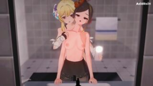 030 Chiori & lumine Futa?Genshin impact? - Genshin Impact animation on Crohasit